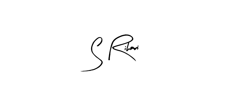 How to make S Rihari signature? Arty Signature is a professional autograph style. Create handwritten signature for S Rihari name. S Rihari signature style 8 images and pictures png