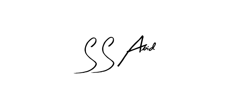 How to make S S Abid name signature. Use Arty Signature style for creating short signs online. This is the latest handwritten sign. S S Abid signature style 8 images and pictures png