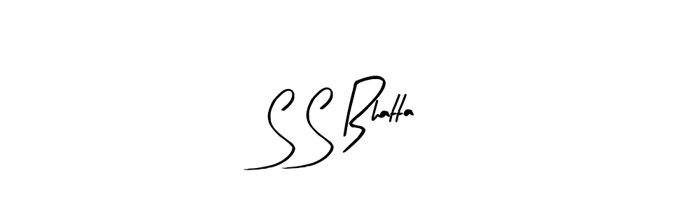 How to make S S Bhatta name signature. Use Arty Signature style for creating short signs online. This is the latest handwritten sign. S S Bhatta signature style 8 images and pictures png