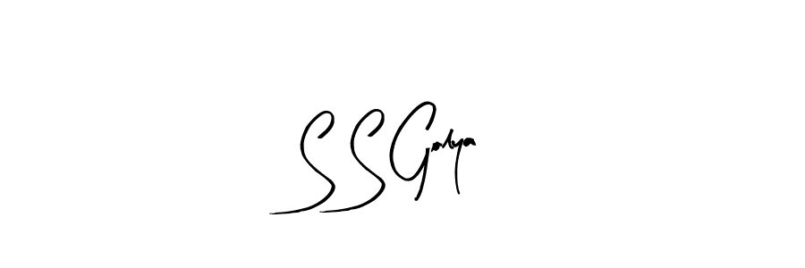 The best way (Arty Signature) to make a short signature is to pick only two or three words in your name. The name S S Golya include a total of six letters. For converting this name. S S Golya signature style 8 images and pictures png