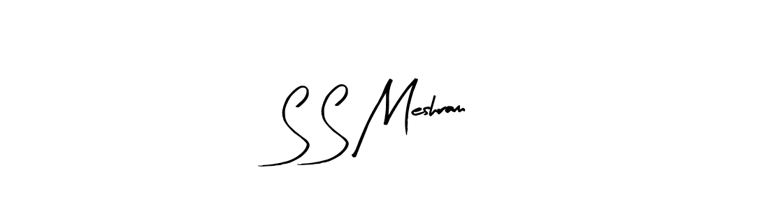 Design your own signature with our free online signature maker. With this signature software, you can create a handwritten (Arty Signature) signature for name S S Meshram. S S Meshram signature style 8 images and pictures png