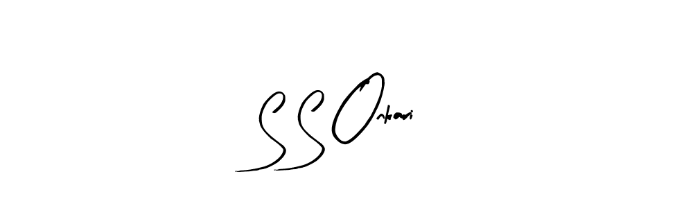 Design your own signature with our free online signature maker. With this signature software, you can create a handwritten (Arty Signature) signature for name S S Onkari. S S Onkari signature style 8 images and pictures png