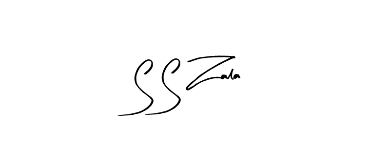 Create a beautiful signature design for name S S Zala. With this signature (Arty Signature) fonts, you can make a handwritten signature for free. S S Zala signature style 8 images and pictures png