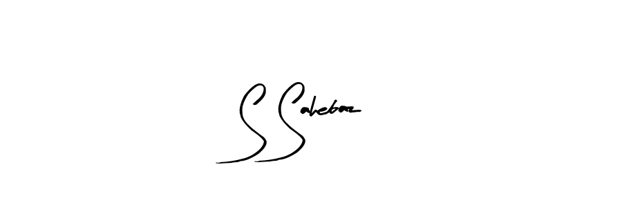 S Sahebaz stylish signature style. Best Handwritten Sign (Arty Signature) for my name. Handwritten Signature Collection Ideas for my name S Sahebaz. S Sahebaz signature style 8 images and pictures png