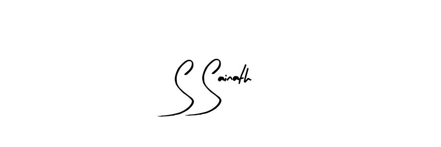Create a beautiful signature design for name S Sainath. With this signature (Arty Signature) fonts, you can make a handwritten signature for free. S Sainath signature style 8 images and pictures png