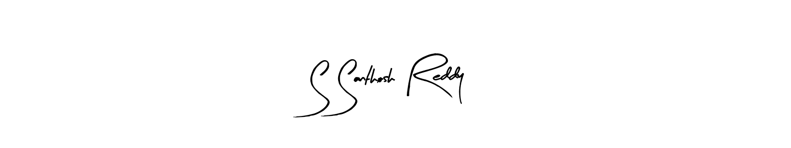 if you are searching for the best signature style for your name S Santhosh Reddy. so please give up your signature search. here we have designed multiple signature styles  using Arty Signature. S Santhosh Reddy signature style 8 images and pictures png