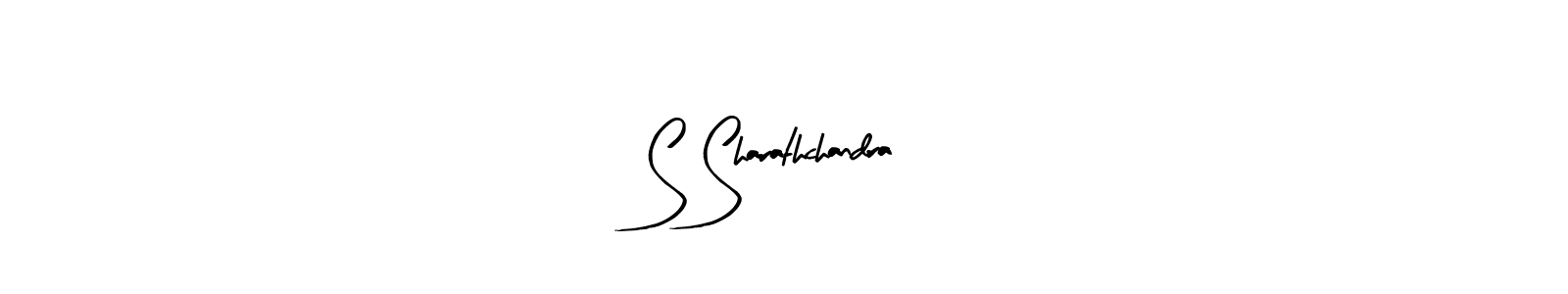 The best way (Arty Signature) to make a short signature is to pick only two or three words in your name. The name S Sharathchandra include a total of six letters. For converting this name. S Sharathchandra signature style 8 images and pictures png