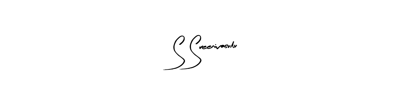 Arty Signature is a professional signature style that is perfect for those who want to add a touch of class to their signature. It is also a great choice for those who want to make their signature more unique. Get S Sreenivasulu name to fancy signature for free. S Sreenivasulu signature style 8 images and pictures png