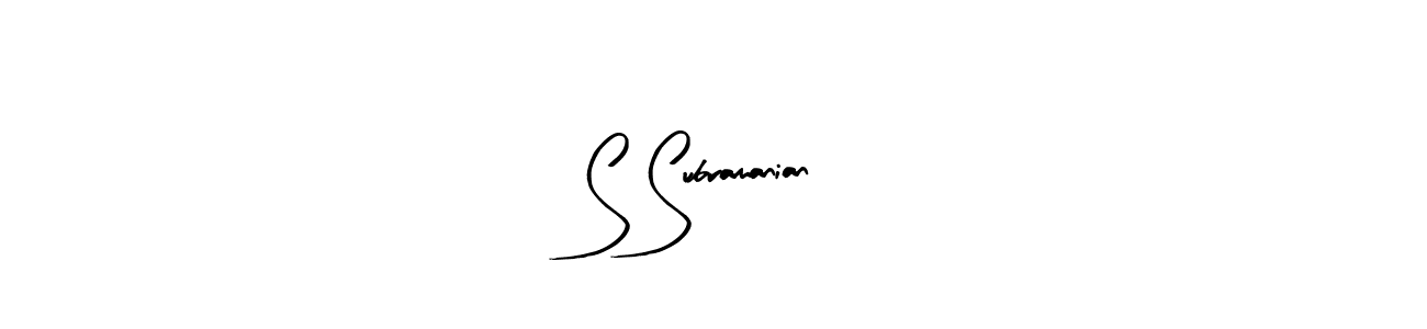 Create a beautiful signature design for name S Subramanian. With this signature (Arty Signature) fonts, you can make a handwritten signature for free. S Subramanian signature style 8 images and pictures png