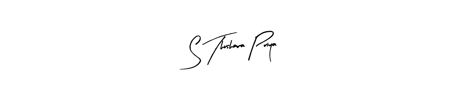 Also You can easily find your signature by using the search form. We will create S Thushara Priya name handwritten signature images for you free of cost using Arty Signature sign style. S Thushara Priya signature style 8 images and pictures png