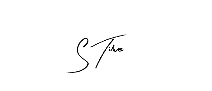 Create a beautiful signature design for name S Tilve. With this signature (Arty Signature) fonts, you can make a handwritten signature for free. S Tilve signature style 8 images and pictures png