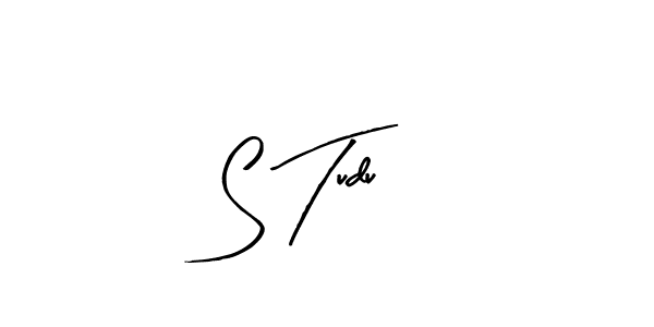 Create a beautiful signature design for name S Tudu. With this signature (Arty Signature) fonts, you can make a handwritten signature for free. S Tudu signature style 8 images and pictures png