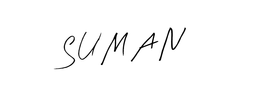 Make a beautiful signature design for name S U M A N. With this signature (Arty Signature) style, you can create a handwritten signature for free. S U M A N signature style 8 images and pictures png