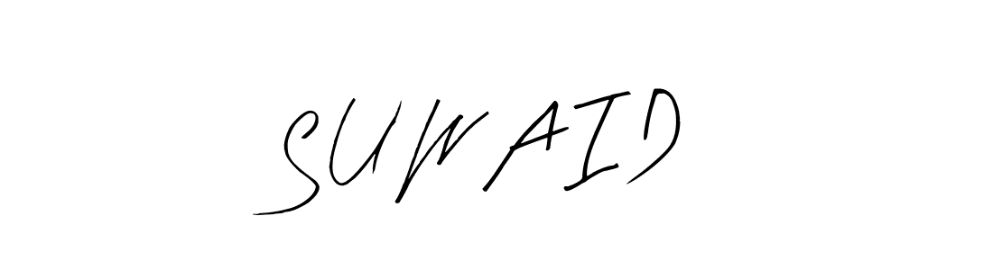 You should practise on your own different ways (Arty Signature) to write your name (S U W A I D) in signature. don't let someone else do it for you. S U W A I D signature style 8 images and pictures png