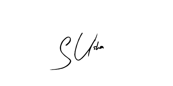 You should practise on your own different ways (Arty Signature) to write your name (S Usha) in signature. don't let someone else do it for you. S Usha signature style 8 images and pictures png