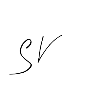 Similarly Arty Signature is the best handwritten signature design. Signature creator online .You can use it as an online autograph creator for name S V. S V signature style 8 images and pictures png