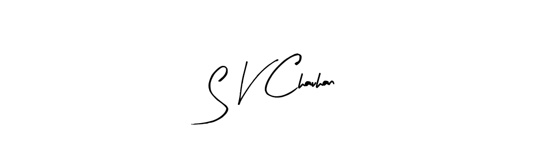 The best way (Arty Signature) to make a short signature is to pick only two or three words in your name. The name S V Chauhan include a total of six letters. For converting this name. S V Chauhan signature style 8 images and pictures png