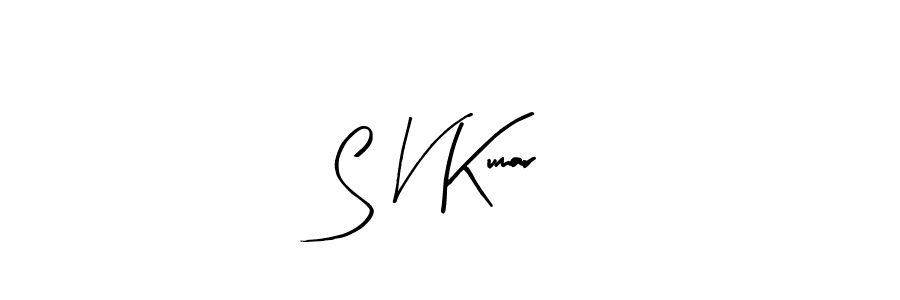 Create a beautiful signature design for name S V Kumar. With this signature (Arty Signature) fonts, you can make a handwritten signature for free. S V Kumar signature style 8 images and pictures png