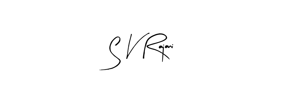Similarly Arty Signature is the best handwritten signature design. Signature creator online .You can use it as an online autograph creator for name S V Rajani. S V Rajani signature style 8 images and pictures png