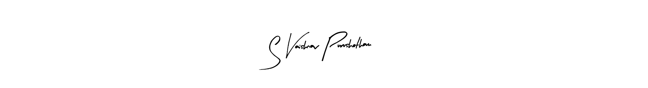 Design your own signature with our free online signature maker. With this signature software, you can create a handwritten (Arty Signature) signature for name S Vaishnav Purushotham. S Vaishnav Purushotham signature style 8 images and pictures png
