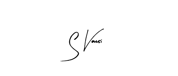 Create a beautiful signature design for name S Vamsi. With this signature (Arty Signature) fonts, you can make a handwritten signature for free. S Vamsi signature style 8 images and pictures png