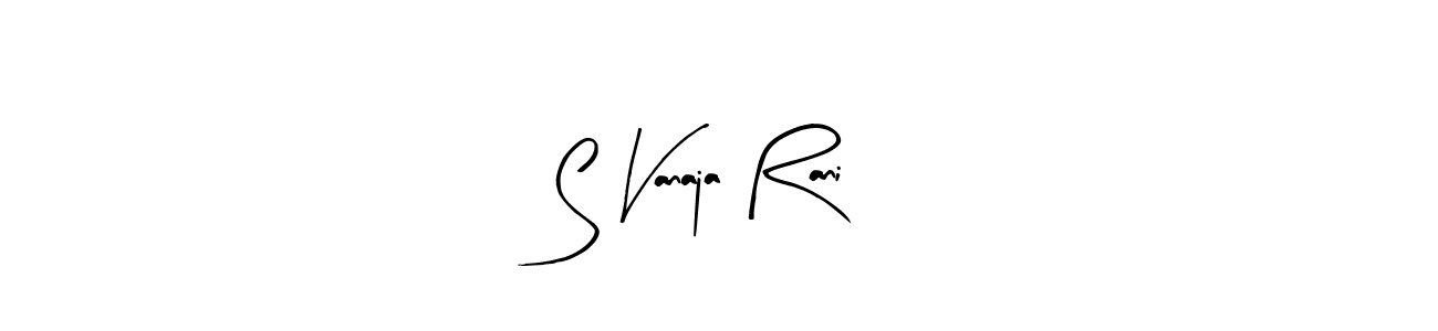 See photos of S Vanaja Rani official signature by Spectra . Check more albums & portfolios. Read reviews & check more about Arty Signature font. S Vanaja Rani signature style 8 images and pictures png