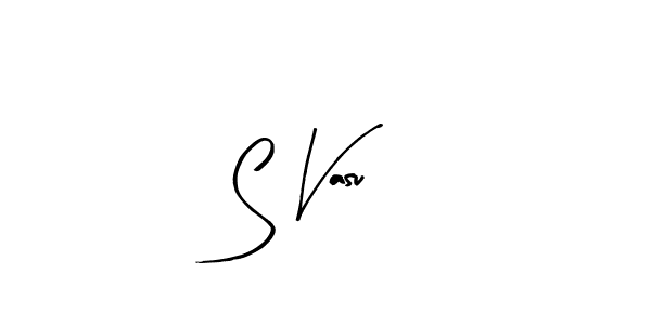 Create a beautiful signature design for name S Vasu. With this signature (Arty Signature) fonts, you can make a handwritten signature for free. S Vasu signature style 8 images and pictures png