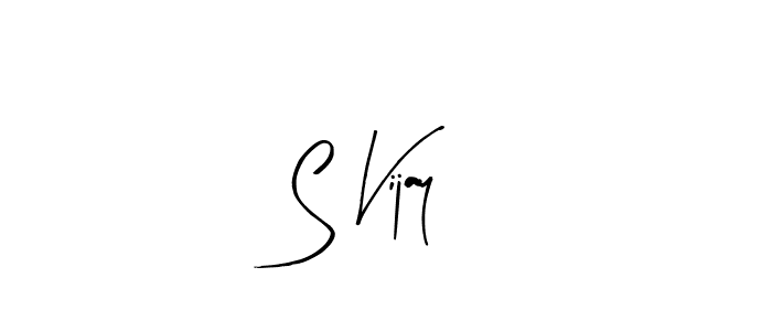 Arty Signature is a professional signature style that is perfect for those who want to add a touch of class to their signature. It is also a great choice for those who want to make their signature more unique. Get S Vijay name to fancy signature for free. S Vijay signature style 8 images and pictures png