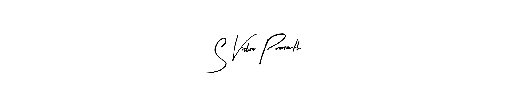 Arty Signature is a professional signature style that is perfect for those who want to add a touch of class to their signature. It is also a great choice for those who want to make their signature more unique. Get S Vishnu Prasanth name to fancy signature for free. S Vishnu Prasanth signature style 8 images and pictures png