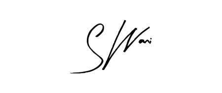 Use a signature maker to create a handwritten signature online. With this signature software, you can design (Arty Signature) your own signature for name S Wani. S Wani signature style 8 images and pictures png