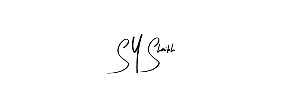 Similarly Arty Signature is the best handwritten signature design. Signature creator online .You can use it as an online autograph creator for name S Y Shaikh. S Y Shaikh signature style 8 images and pictures png