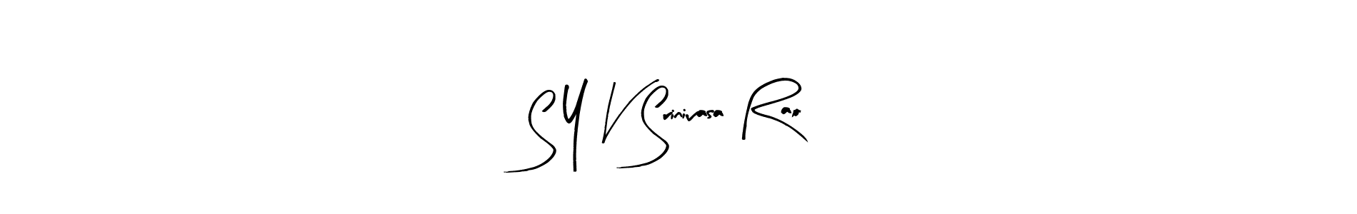 Make a beautiful signature design for name S Y V Srinivasa Rao. With this signature (Arty Signature) style, you can create a handwritten signature for free. S Y V Srinivasa Rao signature style 8 images and pictures png