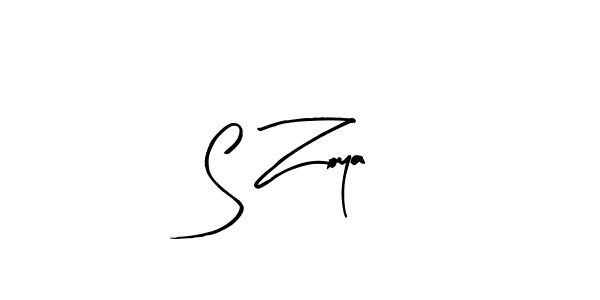 S Zoya stylish signature style. Best Handwritten Sign (Arty Signature) for my name. Handwritten Signature Collection Ideas for my name S Zoya. S Zoya signature style 8 images and pictures png