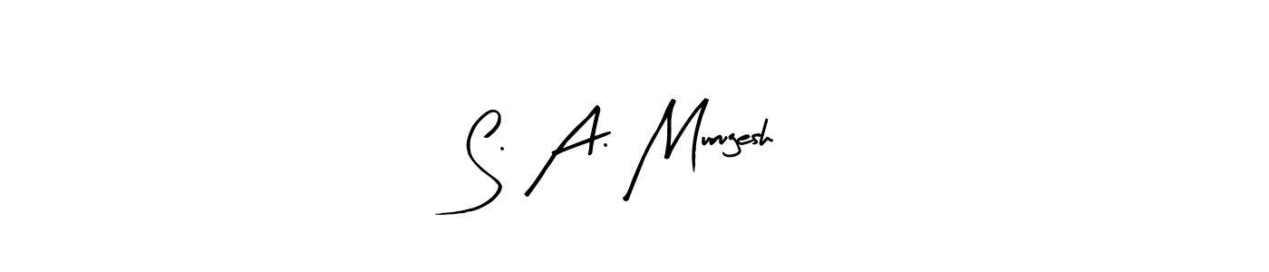 Design your own signature with our free online signature maker. With this signature software, you can create a handwritten (Arty Signature) signature for name S. A. Murugesh. S. A. Murugesh signature style 8 images and pictures png