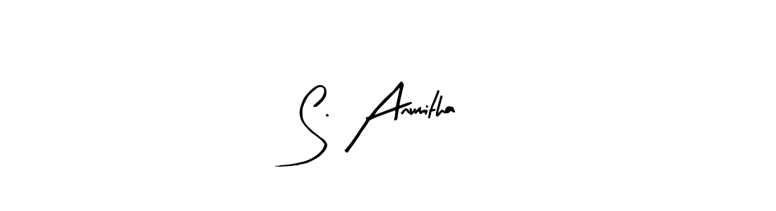 How to make S. Anumitha name signature. Use Arty Signature style for creating short signs online. This is the latest handwritten sign. S. Anumitha signature style 8 images and pictures png