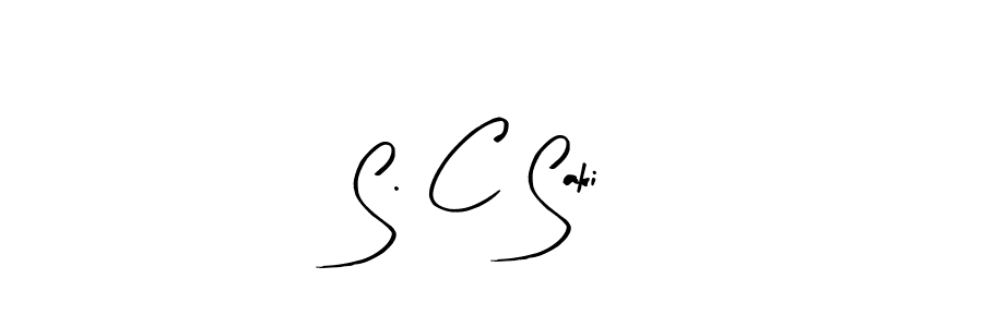 Create a beautiful signature design for name S. C Saki. With this signature (Arty Signature) fonts, you can make a handwritten signature for free. S. C Saki signature style 8 images and pictures png