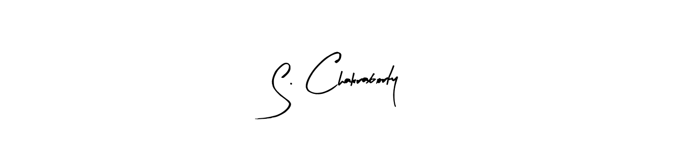 Create a beautiful signature design for name S. Chakraborty. With this signature (Arty Signature) fonts, you can make a handwritten signature for free. S. Chakraborty signature style 8 images and pictures png