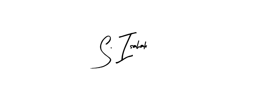 S. Isahak stylish signature style. Best Handwritten Sign (Arty Signature) for my name. Handwritten Signature Collection Ideas for my name S. Isahak. S. Isahak signature style 8 images and pictures png