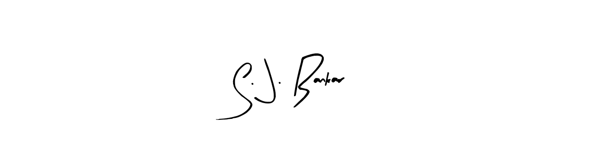 Design your own signature with our free online signature maker. With this signature software, you can create a handwritten (Arty Signature) signature for name S. J. Bankar. S. J. Bankar signature style 8 images and pictures png