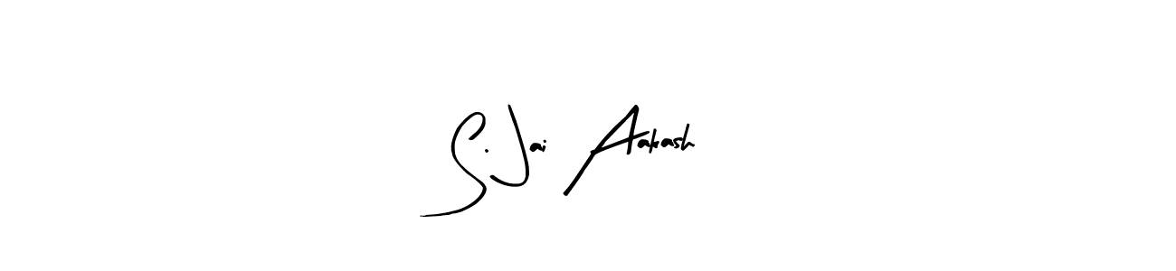 How to make S. Jai Aakash name signature. Use Arty Signature style for creating short signs online. This is the latest handwritten sign. S. Jai Aakash signature style 8 images and pictures png