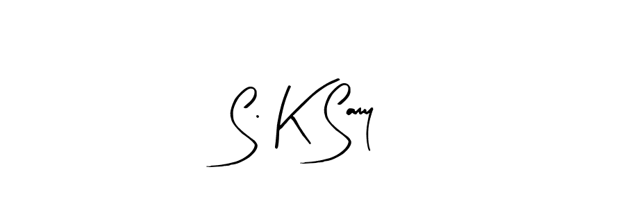 Make a beautiful signature design for name S. K Samy. With this signature (Arty Signature) style, you can create a handwritten signature for free. S. K Samy signature style 8 images and pictures png