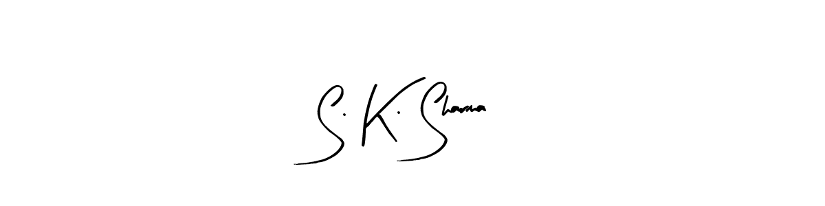 You should practise on your own different ways (Arty Signature) to write your name (S. K. Sharma) in signature. don't let someone else do it for you. S. K. Sharma signature style 8 images and pictures png