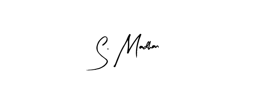 Make a beautiful signature design for name S. Madhan. With this signature (Arty Signature) style, you can create a handwritten signature for free. S. Madhan signature style 8 images and pictures png