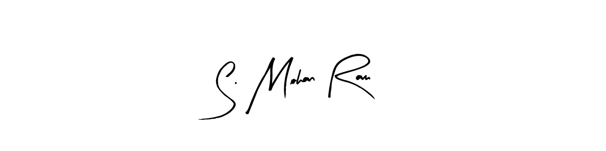 Similarly Arty Signature is the best handwritten signature design. Signature creator online .You can use it as an online autograph creator for name S. Mohan Ram. S. Mohan Ram signature style 8 images and pictures png