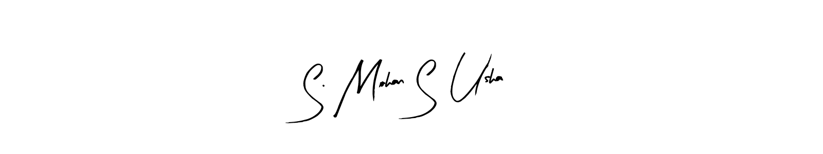 Design your own signature with our free online signature maker. With this signature software, you can create a handwritten (Arty Signature) signature for name S. Mohan S  Usha. S. Mohan S  Usha signature style 8 images and pictures png