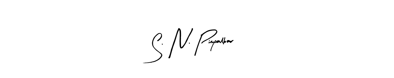 Similarly Arty Signature is the best handwritten signature design. Signature creator online .You can use it as an online autograph creator for name S. N. Pimpalkar. S. N. Pimpalkar signature style 8 images and pictures png