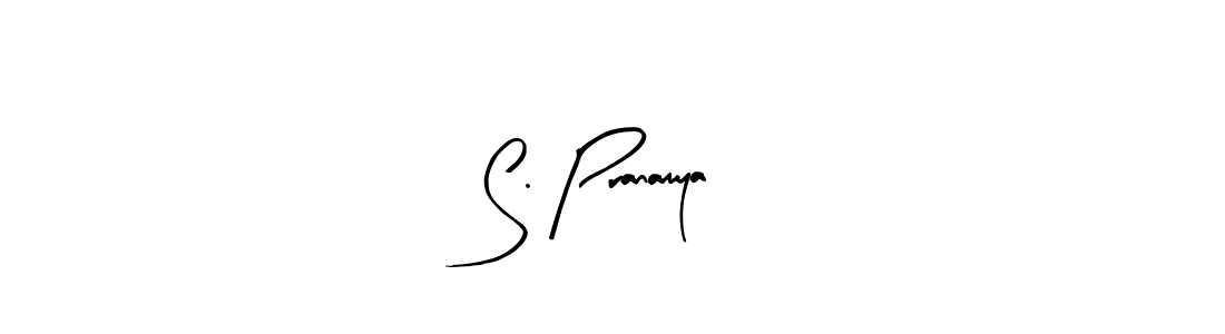 Design your own signature with our free online signature maker. With this signature software, you can create a handwritten (Arty Signature) signature for name S. Pranamya. S. Pranamya signature style 8 images and pictures png