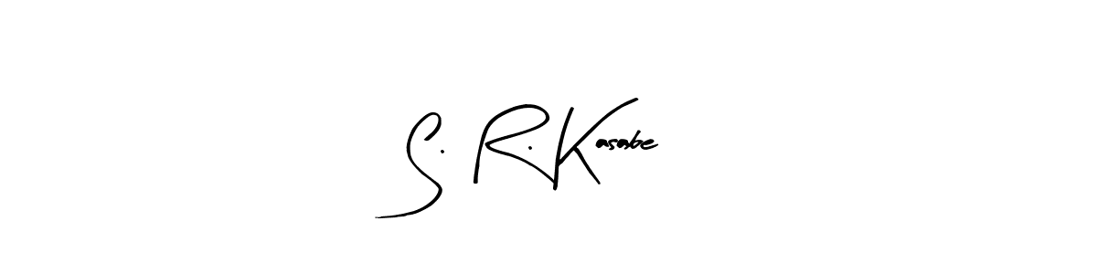 Similarly Arty Signature is the best handwritten signature design. Signature creator online .You can use it as an online autograph creator for name S. R. Kasabe. S. R. Kasabe signature style 8 images and pictures png