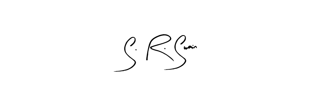 How to make S. R. Swain name signature. Use Arty Signature style for creating short signs online. This is the latest handwritten sign. S. R. Swain signature style 8 images and pictures png