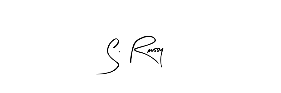 How to make S. Roussy name signature. Use Arty Signature style for creating short signs online. This is the latest handwritten sign. S. Roussy signature style 8 images and pictures png